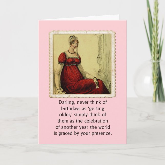 Birthday Card Vintage Ackerman Lady Humour (Front)