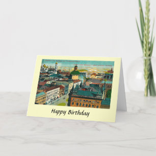 Birthday Card - Warsaw, Poland