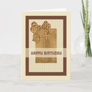 Birthday Card with a Burlap Design