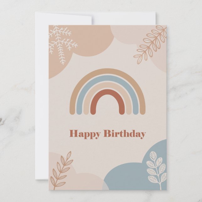 Birthday Card With A Rainbow (Front)