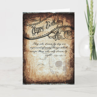 Birthday card with a touch of Poe