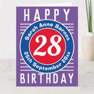 Birthday Card with Age, Name, & Date