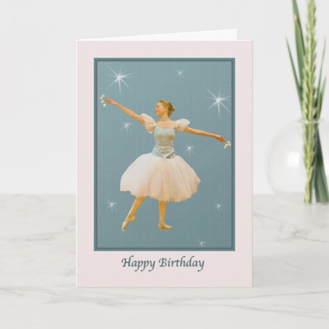 Birthday Card with Ballet Dancer (Front)