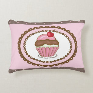 Birthday card with cupcake accent pillow