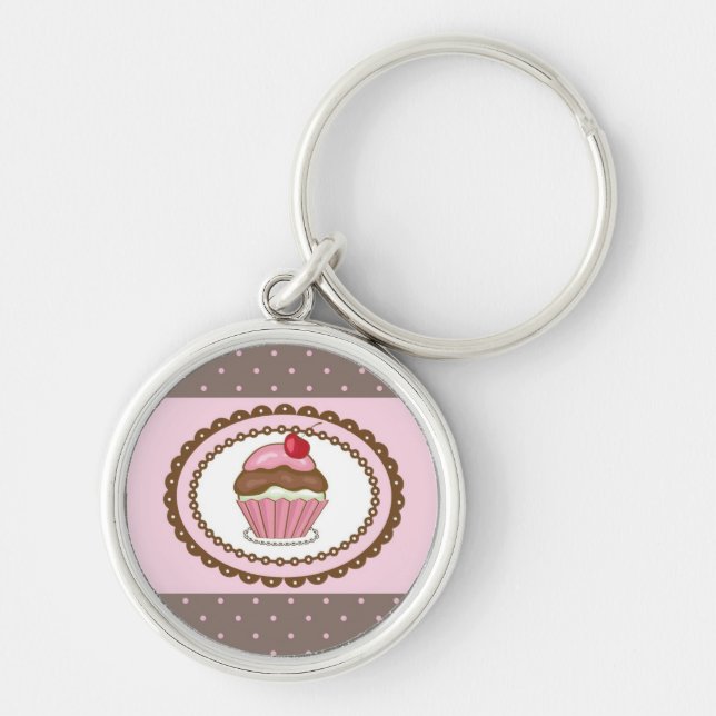 Birthday card with cupcake keychain (Front)