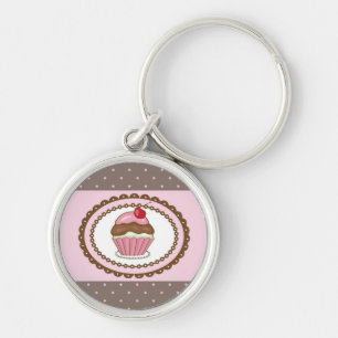 Birthday card with cupcake keychain