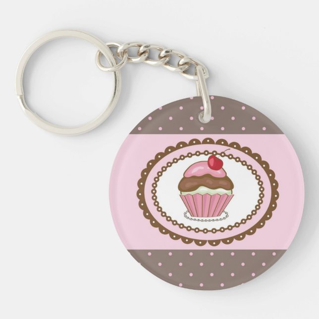 Birthday card with cupcake keychain (Front)
