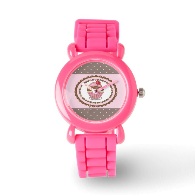 Birthday card with cupcake watch (Front)