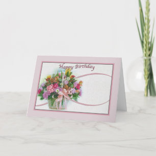 Birthday Card with Floral Bouquet