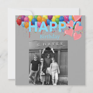 Birthday card with photo