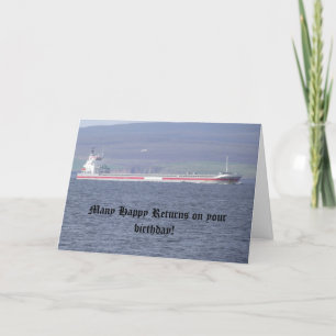 Birthday Card with ship