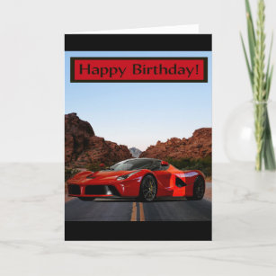 Birthday Card with Sports Car