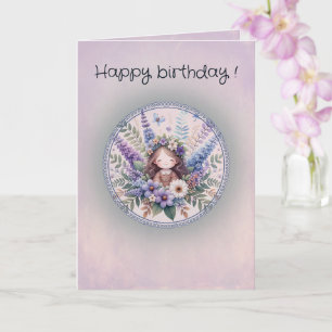 Birthday card, Wrapped in Flowers, Wrapped in Joy Card