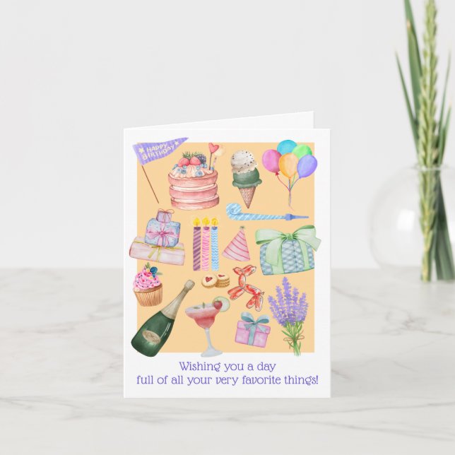 Birthday Card - Your Favourite Things (Front)