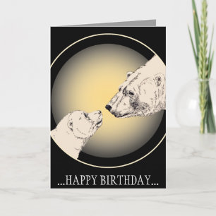 Birthday Cards Custom Polar Bear Greeting Card