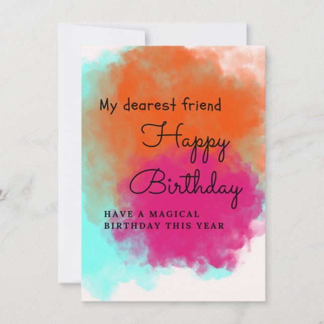 Birthday cards for children with unicorn (Front)