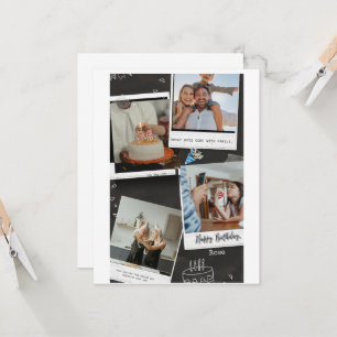 Birthday cards photo square shape collage