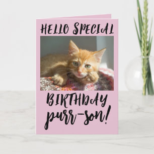  BIRTHDAY CAT GINGER KITTEN  GREETING CARD