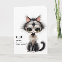 Birthday Cat With Pearl Necklace 