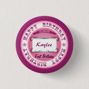 Birthday Celebration 1 Inch Round Button