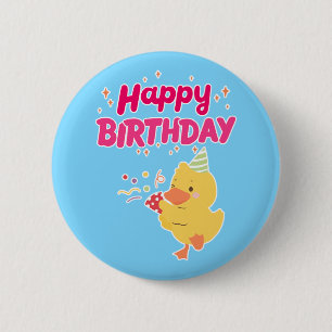 BIRTHDAY Celebration Cute Kawaii Chick Baby Chicke 2 Inch Round Button