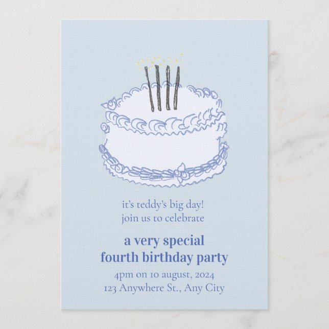 Birthday Celebration – Editable Party Invitation T (Devant)