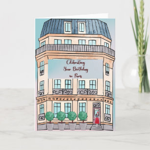 Birthday Celebration in Paris France Thank You Card