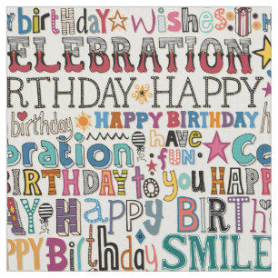 birthday celebration pearl fabric