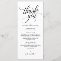 Birthday Celebration Thank you Place Setting Card