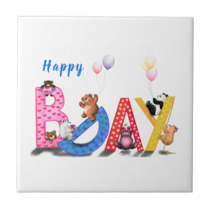 Birthday Ceramic Tile Gift