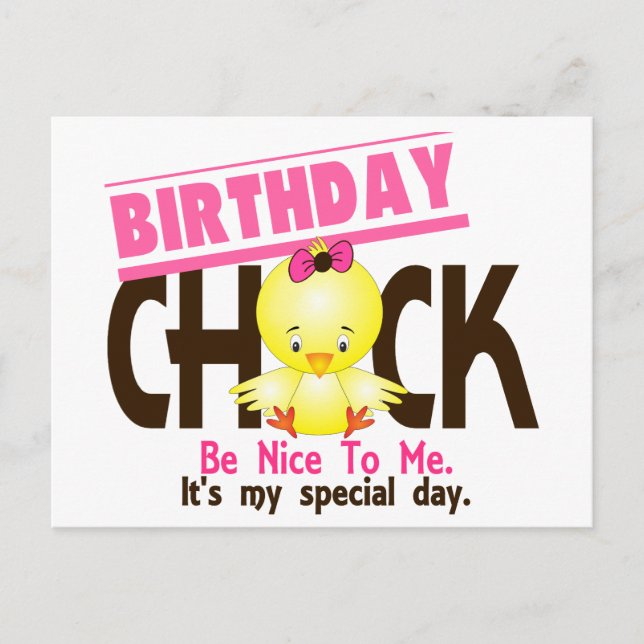 Birthday Chick 2 Postcard (Front)