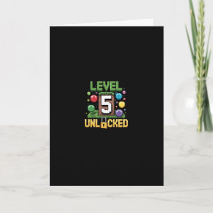 Birthday Children's Shirt Level 5 Unlocked 5 Card