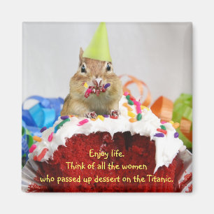 Birthday Chipmunk Magnet