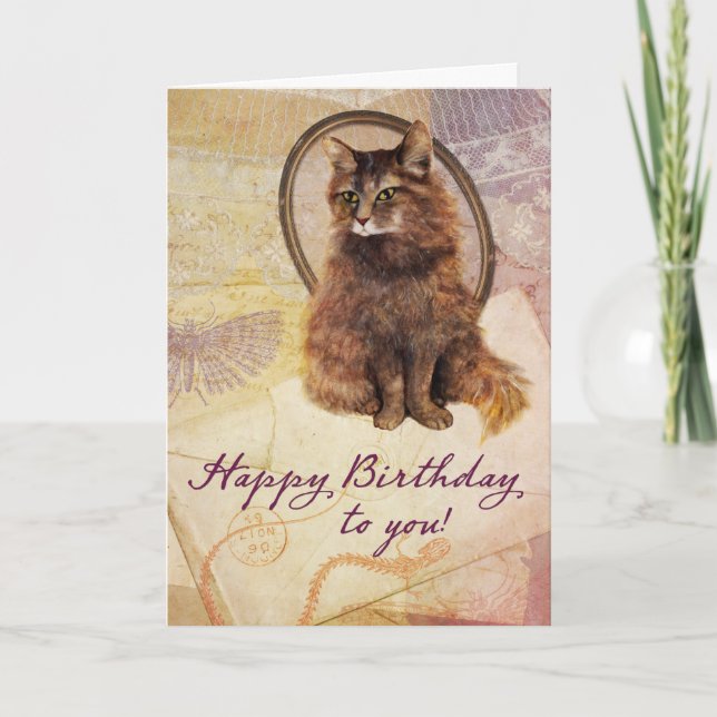 Birthday Chloe Cat Card (Front)