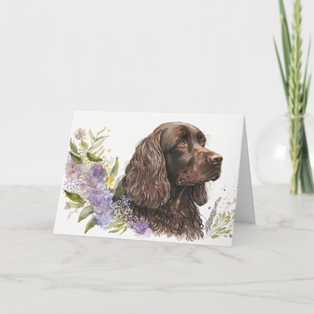 Birthday Chocolate Cocker Spaniel Card (Front)