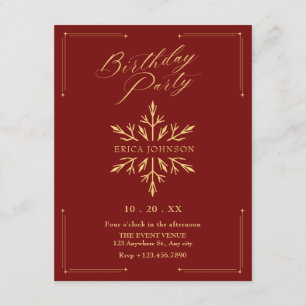 Birthday christmas  invitation