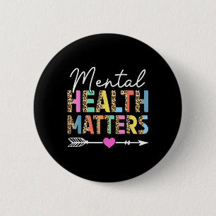 Birthday Christmas Leopard Mental Health S Awarene 2 Inch Round Button