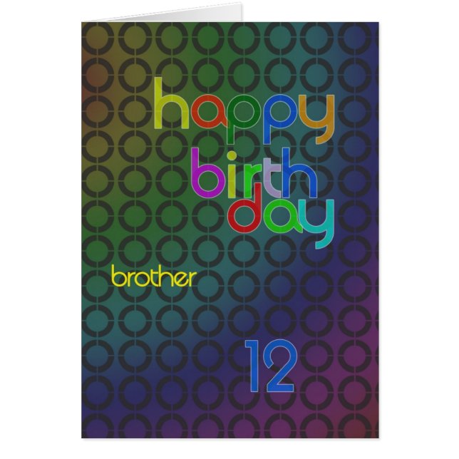 Birthday circles for brother aged 12 (Front)