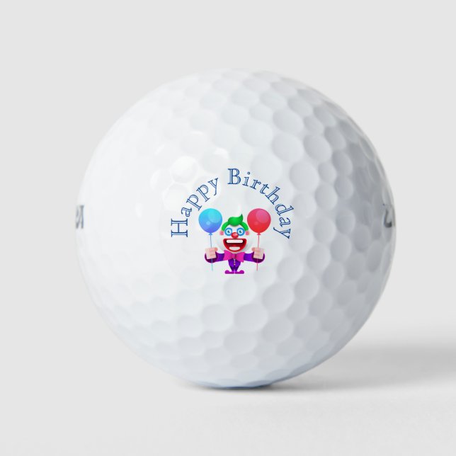 Birthday Clown Golf Balls (Front)