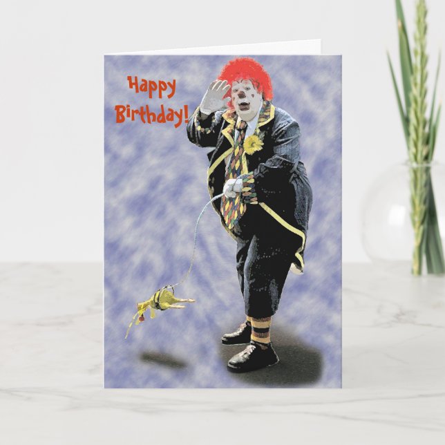 Birthday Clown, HappyBirthday! - Customized Card (Front)
