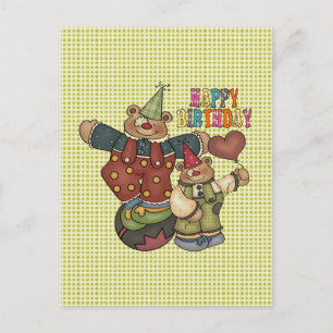 Birthday Clowns Postcard