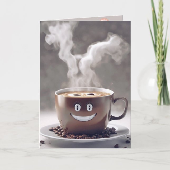 Birthday Coffee Cup With Smile Card (Front)
