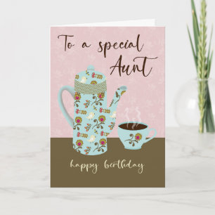 Birthday Coffee to a Special Aunt Card
