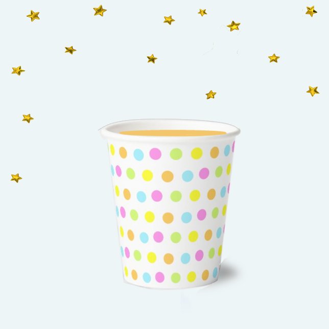 Birthday Colourful Confetti in Pastel Colours Paper Cups (Creator Uploaded)