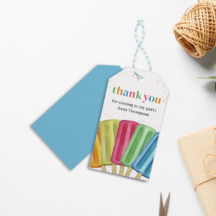 Birthday Colourful Simple Popsicles Cute Summer Gift Tags