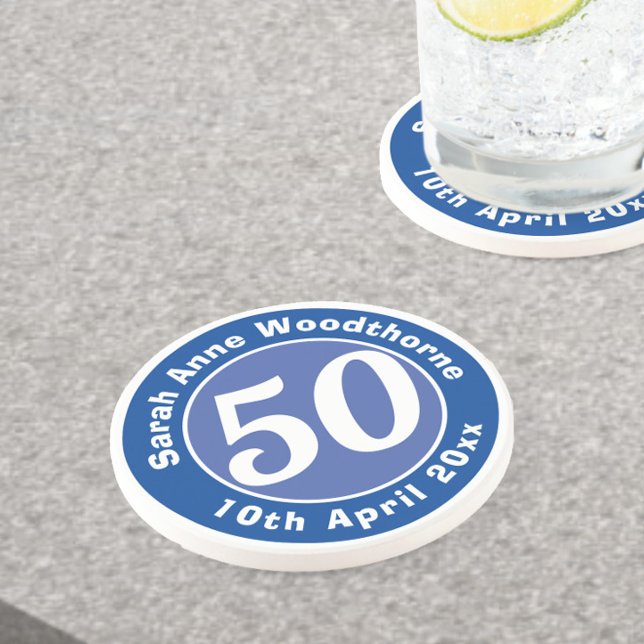 Birthday Commemoration with Name, Age, & Date Coaster (Creator Uploaded)