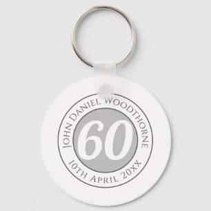 Birthday Commemoration with Name, Age, & Date Keychain