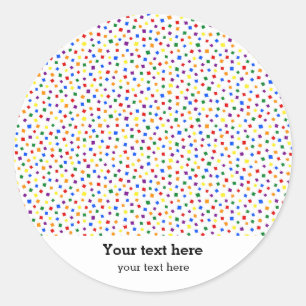 Birthday confetti rainbow classic round sticker