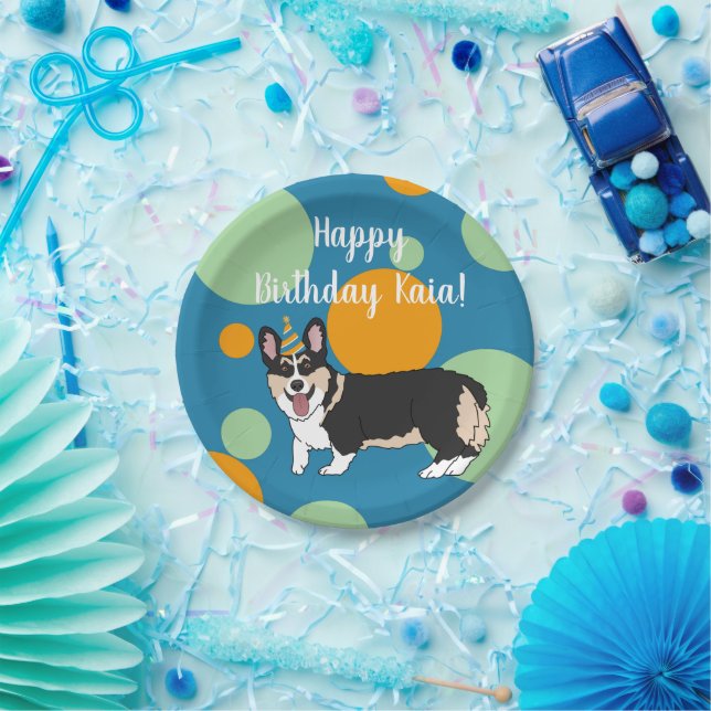 Birthday Corgi  Paper Plate (Party)