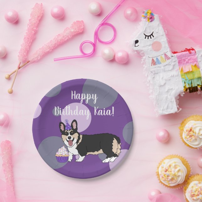 Birthday Corgi   Paper Plate (Party)